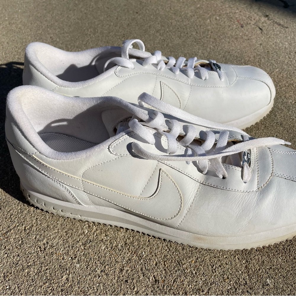 All white nike Cortez size 13